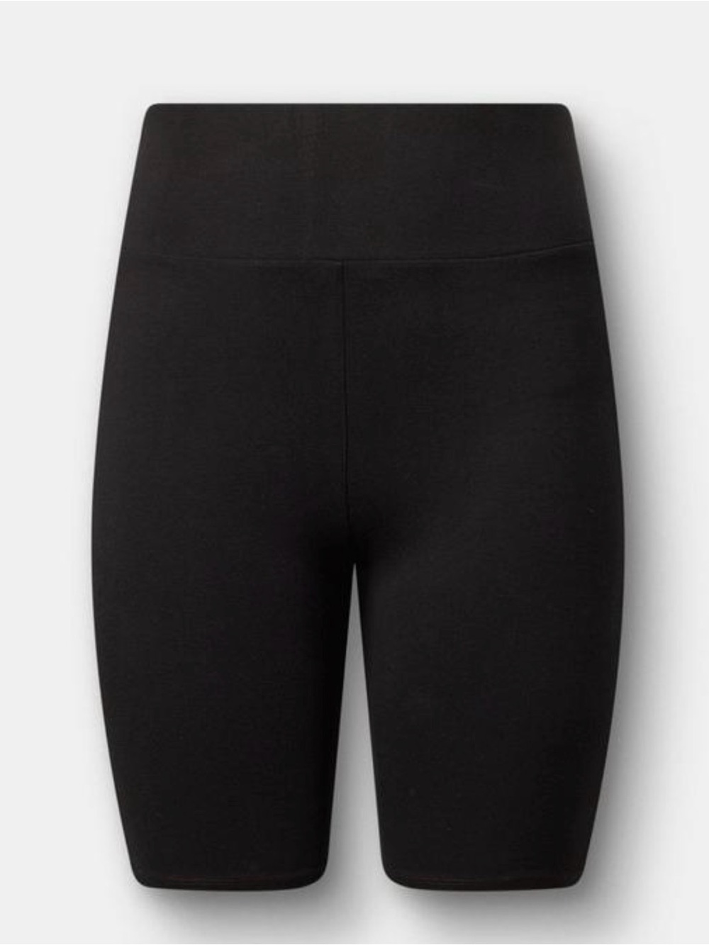 9” Wide Waistband High-Waist Black Women's Bike Shorts